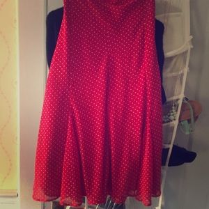 Vintage red with white polka dot swing skirt! 💋❤️
